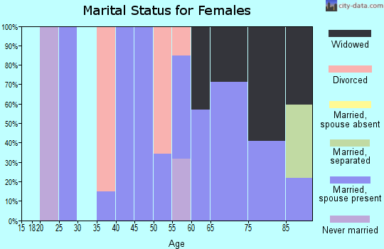 Zip code 39354 marital status for females