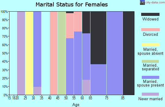 Zip code 39427 marital status for females