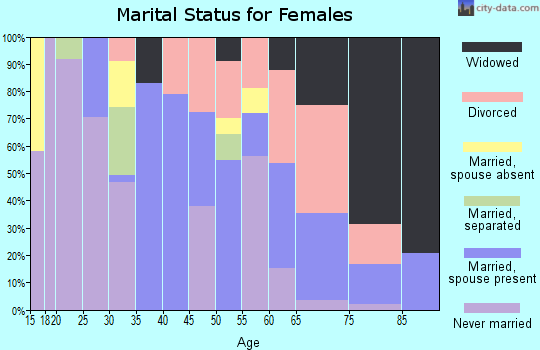 Zip code 39638 marital status for females