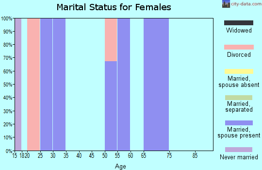 Zip code 40140 marital status for females