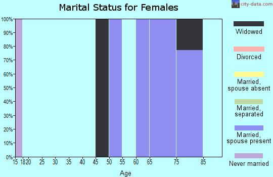 Zip code 40152 marital status for females