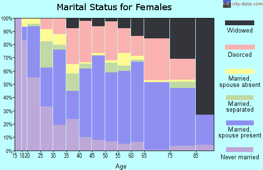 Zip code 40160 marital status for females