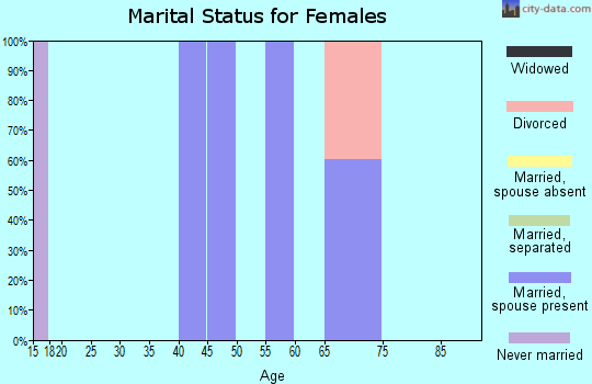 Zip code 40170 marital status for females