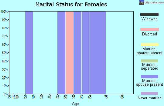 Zip code 40171 marital status for females