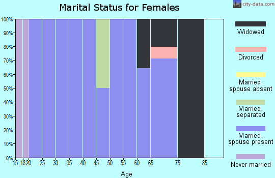 Zip code 40176 marital status for females