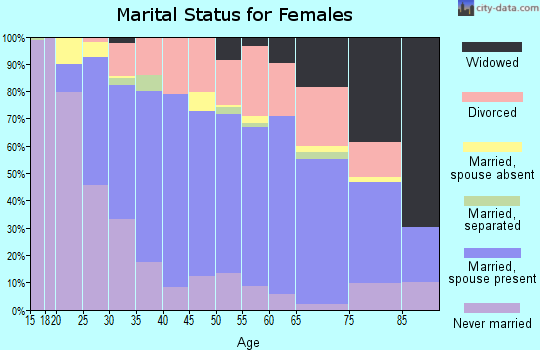 Zip code 40242 marital status for females