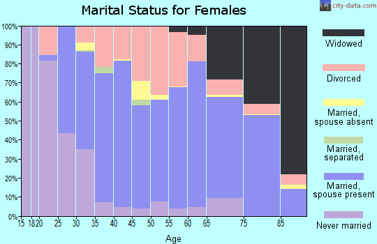Zip code 40243 marital status for females