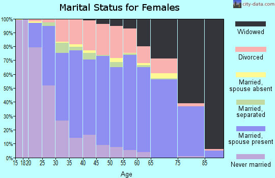 Zip code 40272 marital status for females