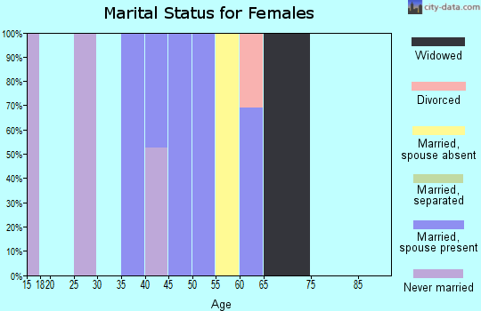 Zip code 40771 marital status for females