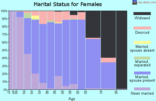 Zip code 41001 marital status for females