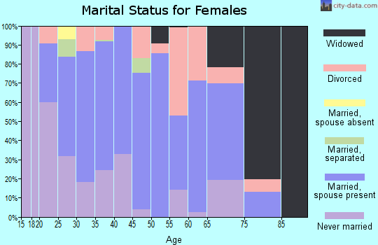 Zip code 41004 marital status for females