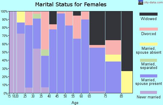 Zip code 41006 marital status for females