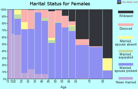 Zip code 41035 marital status for females