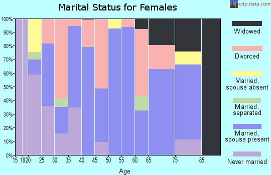 Zip code 41039 marital status for females