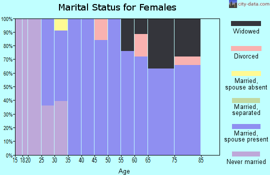 Zip code 41043 marital status for females