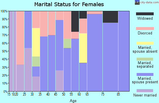 Zip code 41045 marital status for females