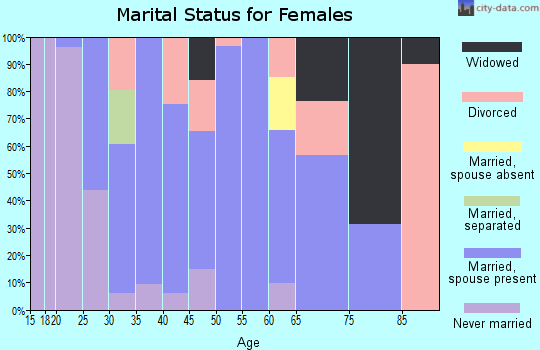 Zip code 41055 marital status for females