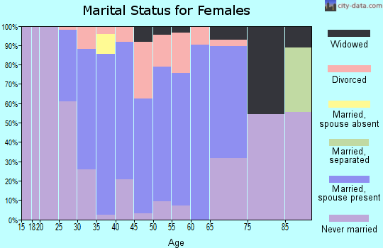 Zip code 41059 marital status for females