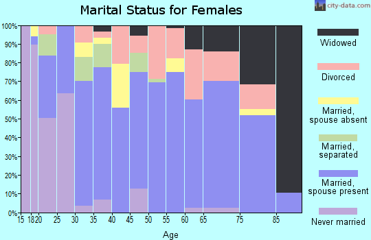 Zip code 41169 marital status for females