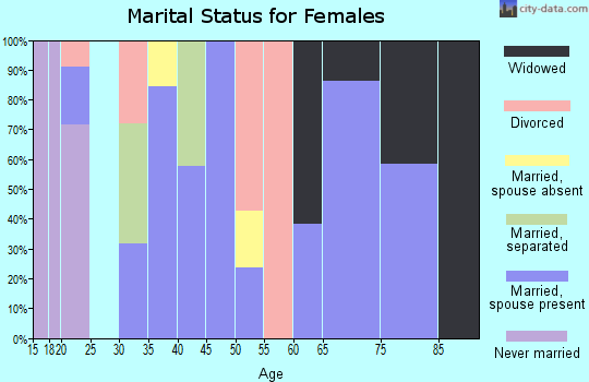 Zip code 41174 marital status for females