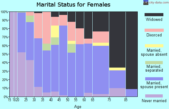 Zip code 41179 marital status for females