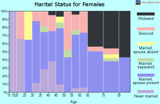 Zip code 41183 marital status for females