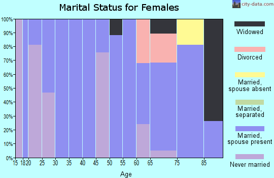 Zip code 41189 marital status for females