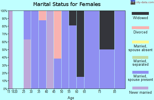 Zip code 41238 marital status for females