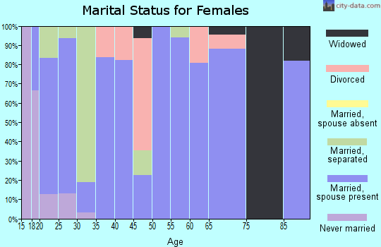 Zip code 41267 marital status for females