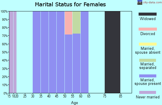 Zip code 41527 marital status for females