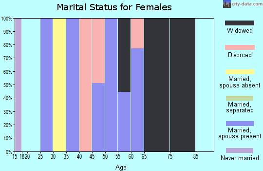 Zip code 41558 marital status for females
