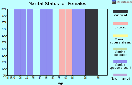 Zip code 41559 marital status for females