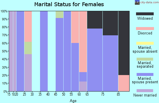 Zip code 41601 marital status for females