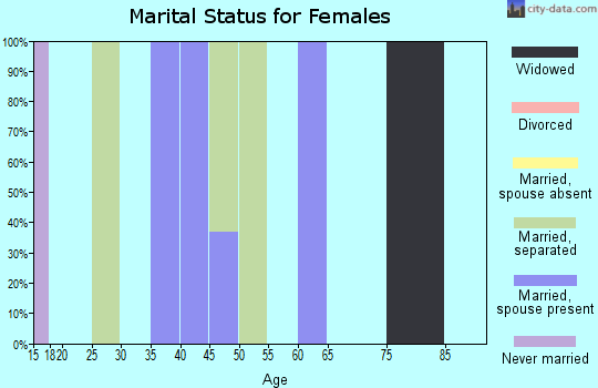 Zip code 41604 marital status for females