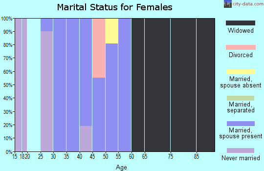 Zip code 41631 marital status for females