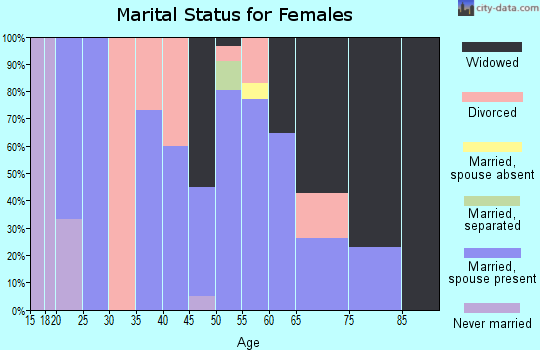 Zip code 41666 marital status for females