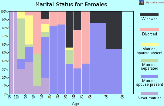 Zip code 41669 marital status for females