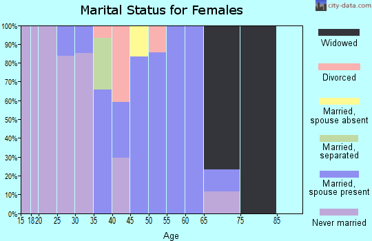 Zip code 41828 marital status for females