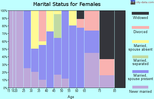 Zip code 41844 marital status for females