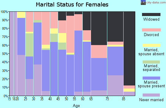 Zip code 41858 marital status for females