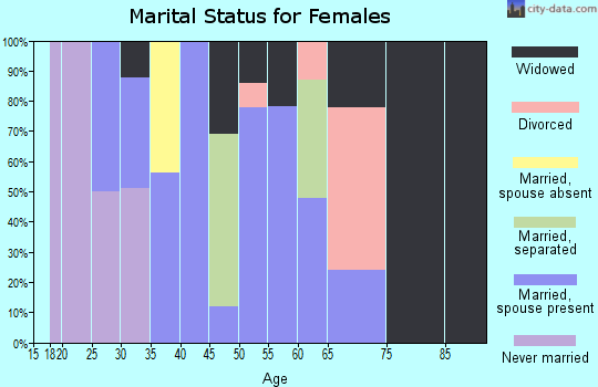 Zip code 41862 marital status for females