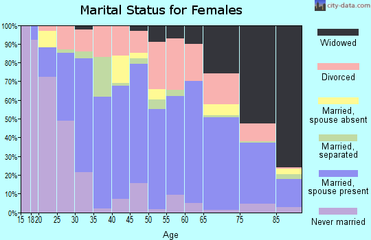 Zip code 42001 marital status for females
