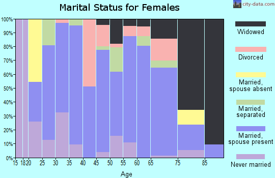Zip code 42023 marital status for females