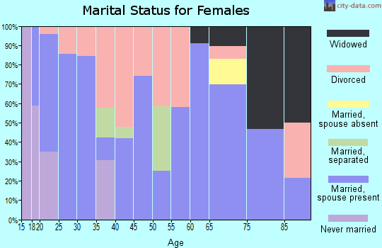 Zip code 42048 marital status for females