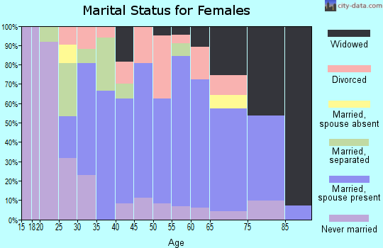 Zip code 42050 marital status for females