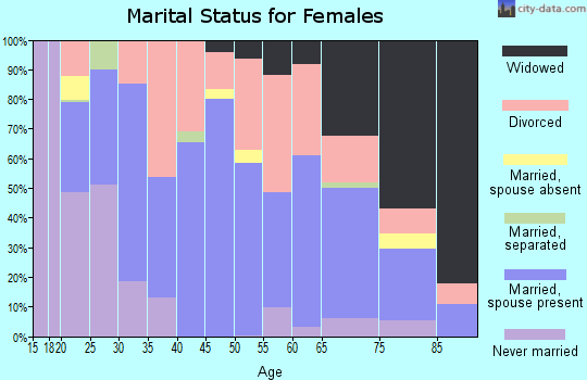 Zip code 42167 marital status for females