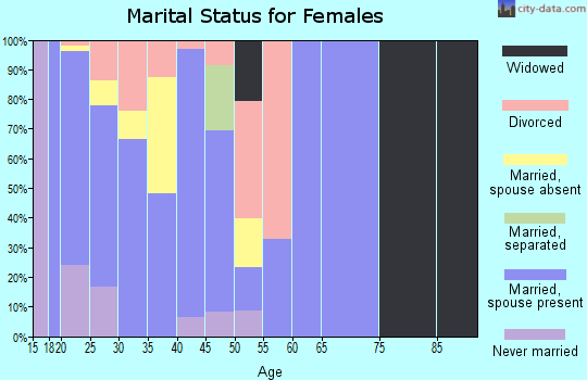 Zip code 42262 marital status for females