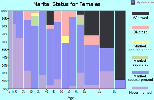 Zip code 42266 marital status for females