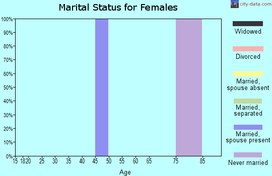 Zip code 42370 marital status for females