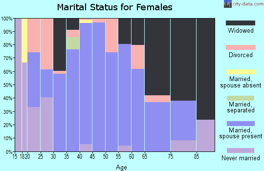 Zip code 42378 marital status for females